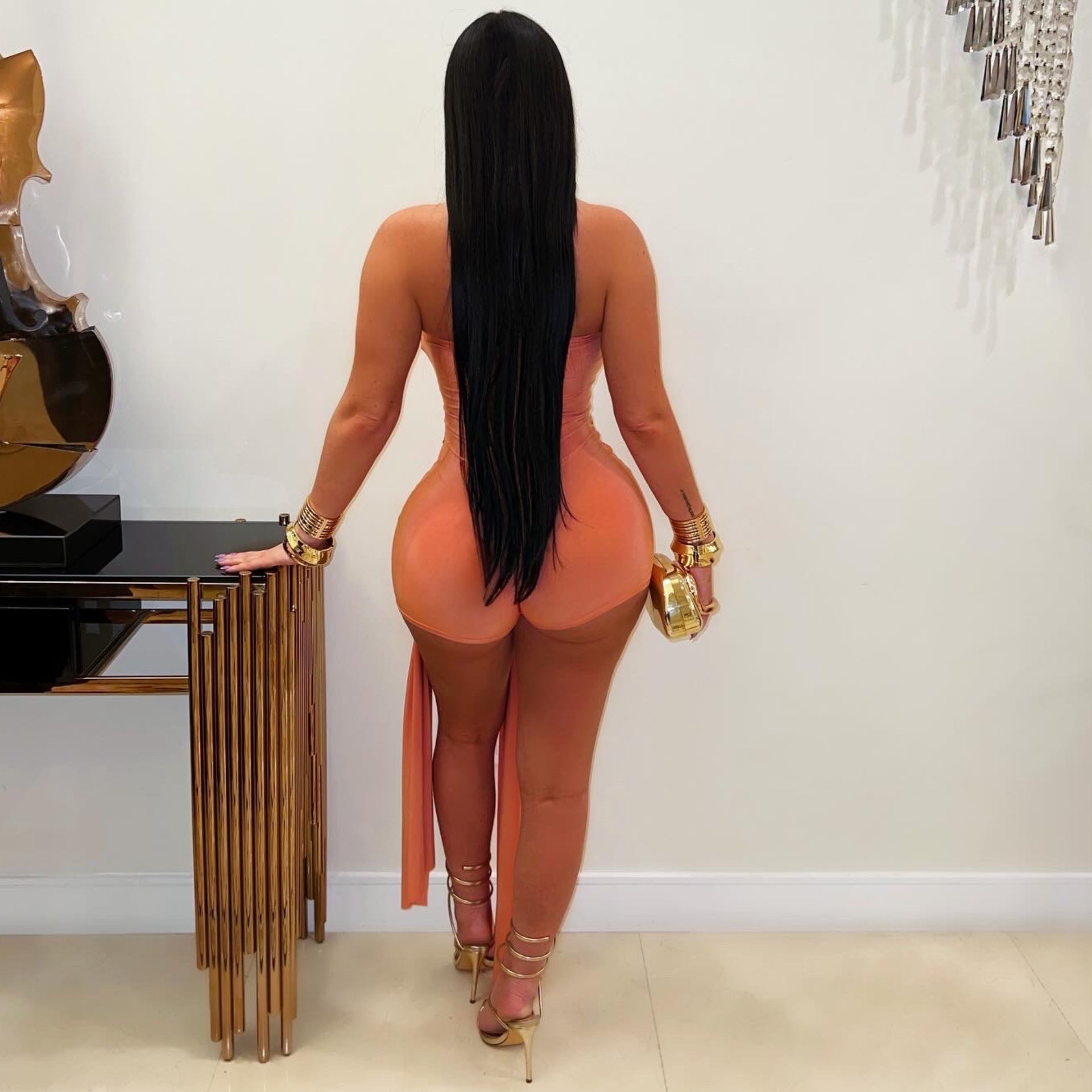 Dian romper (Orange/gold)