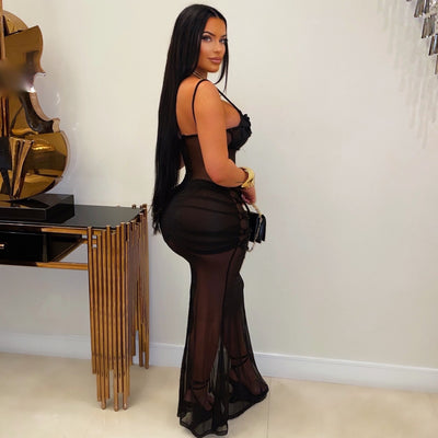 Asha rope maxi dress (Black)