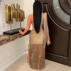 Yuri glam fringe dress (Gold)