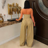 Essence palazzo jumpsuit (Khaki/gold)
