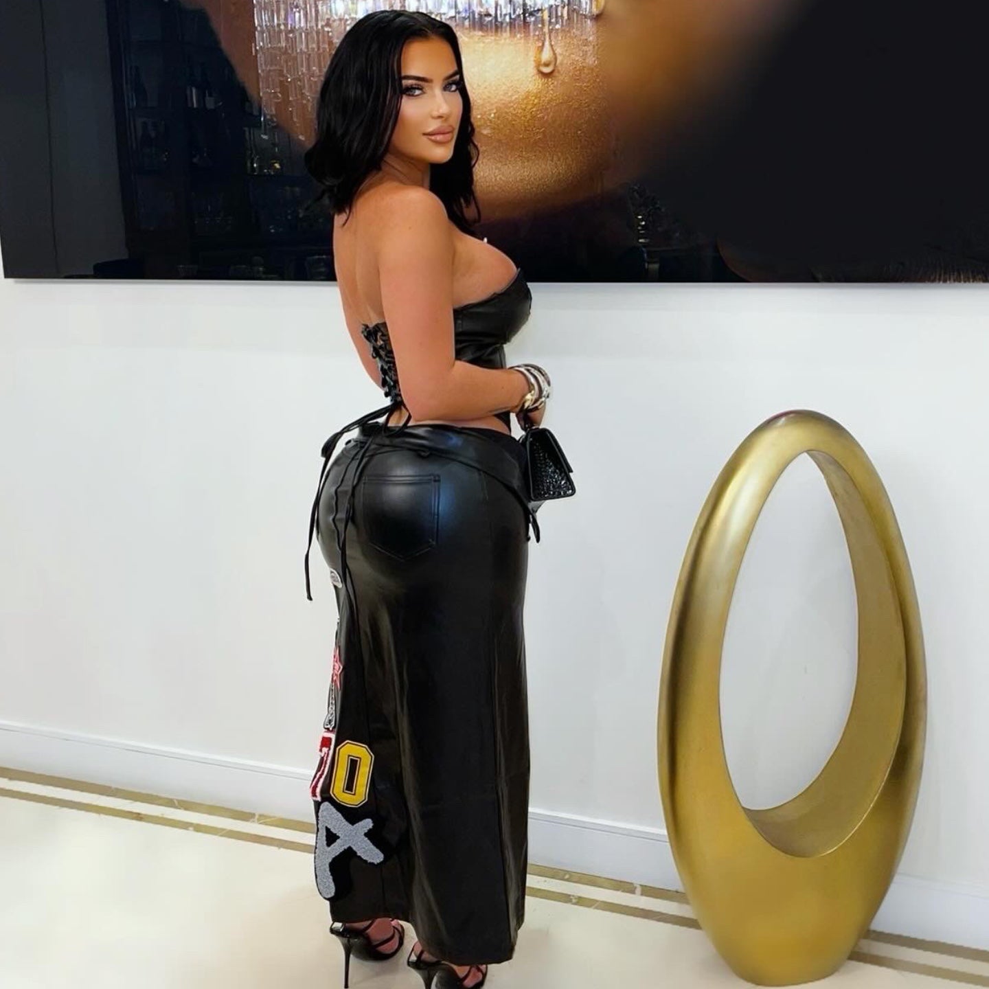 Sade leather corset (Black)
