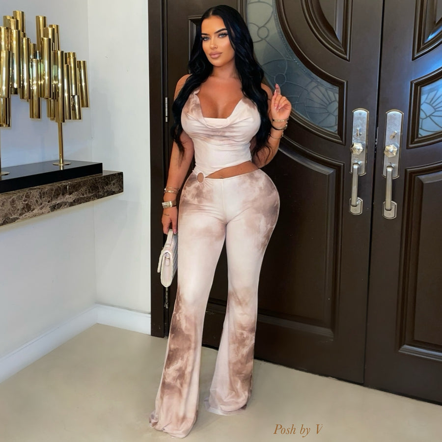 Xylene jumpsuit (Ivory/mocha)