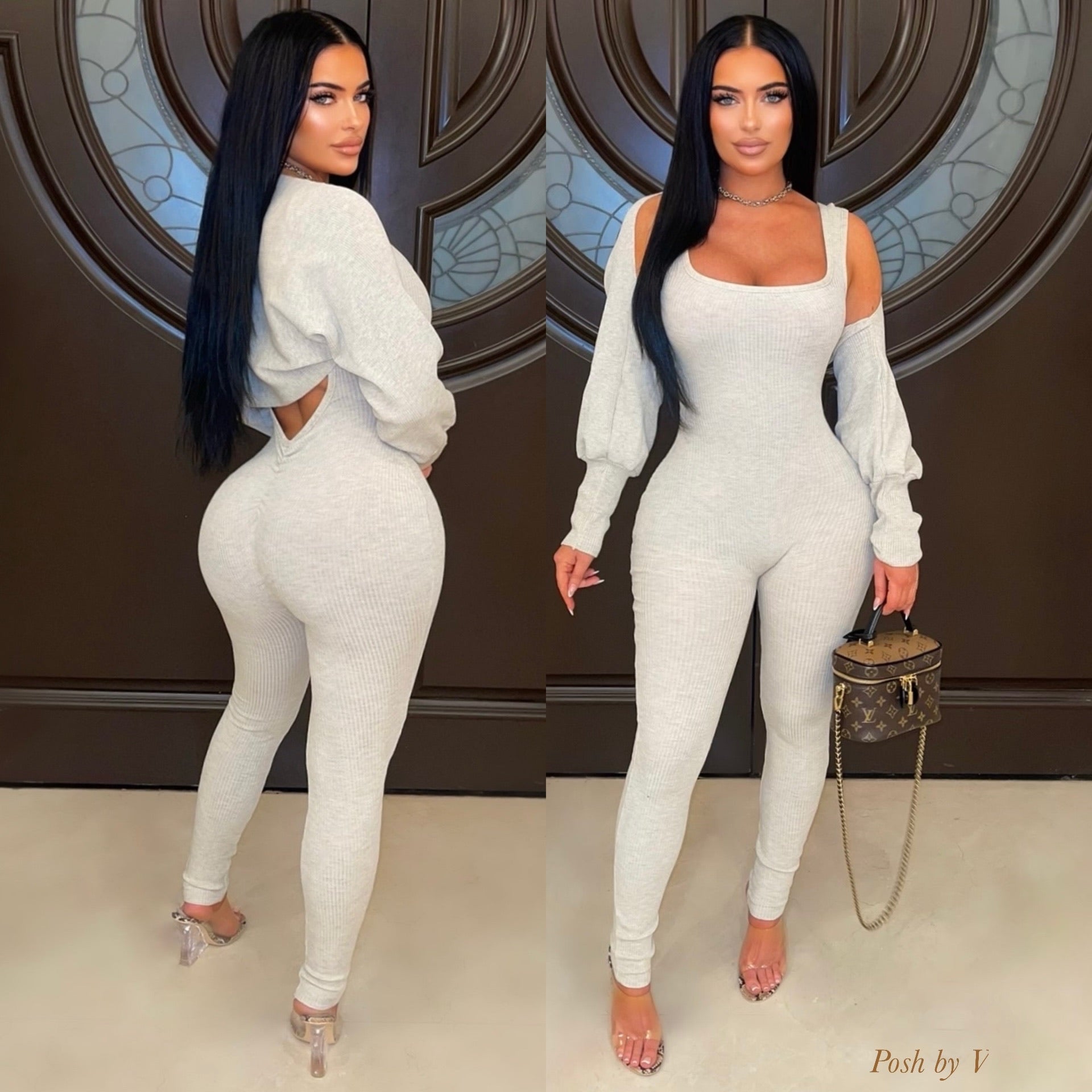 Carmi jumpsuit set (Black)