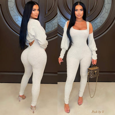 Carmi jumpsuit set (Black)