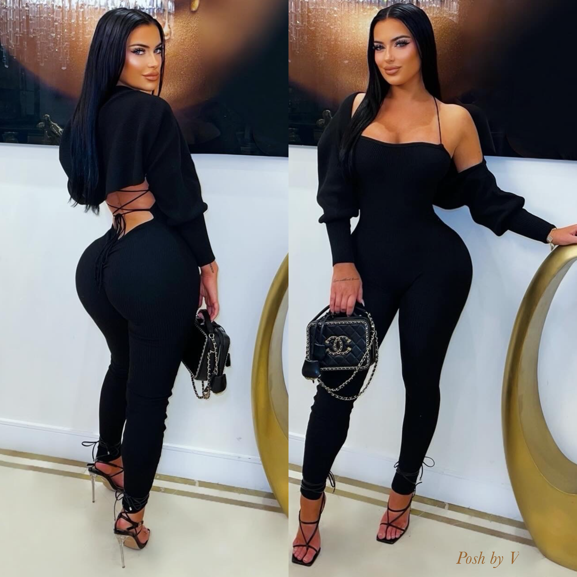 Anita jumpsuit set (Black)