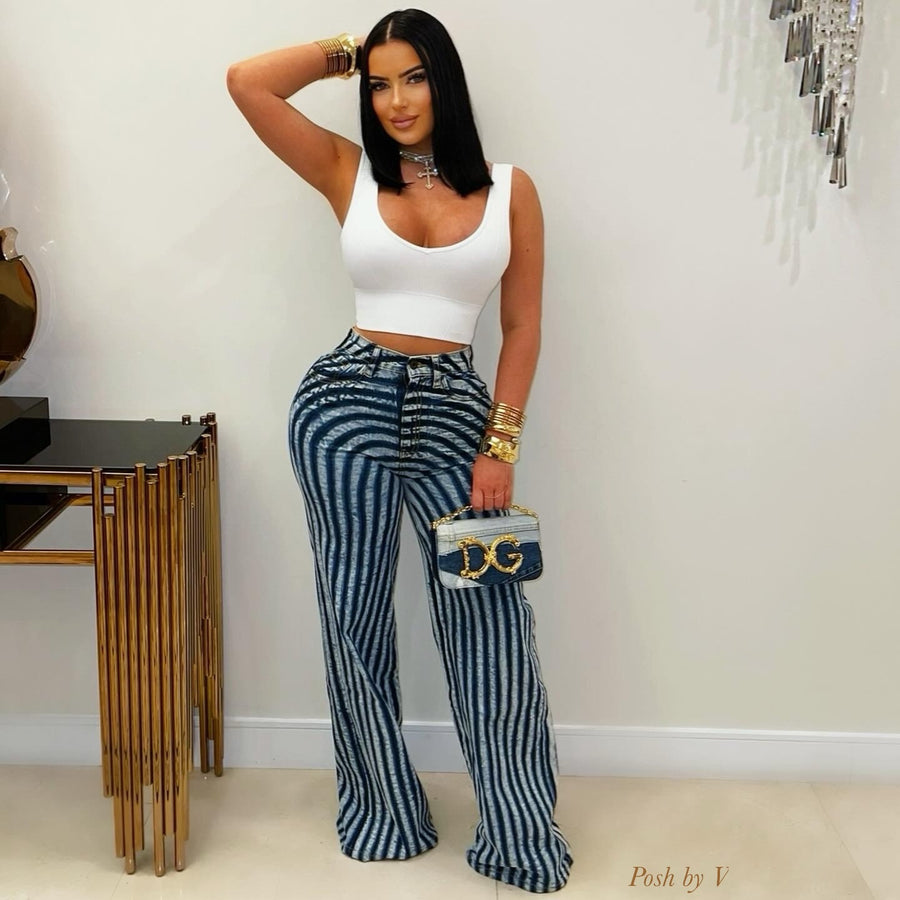 Emonie jeans (Blue stripe)