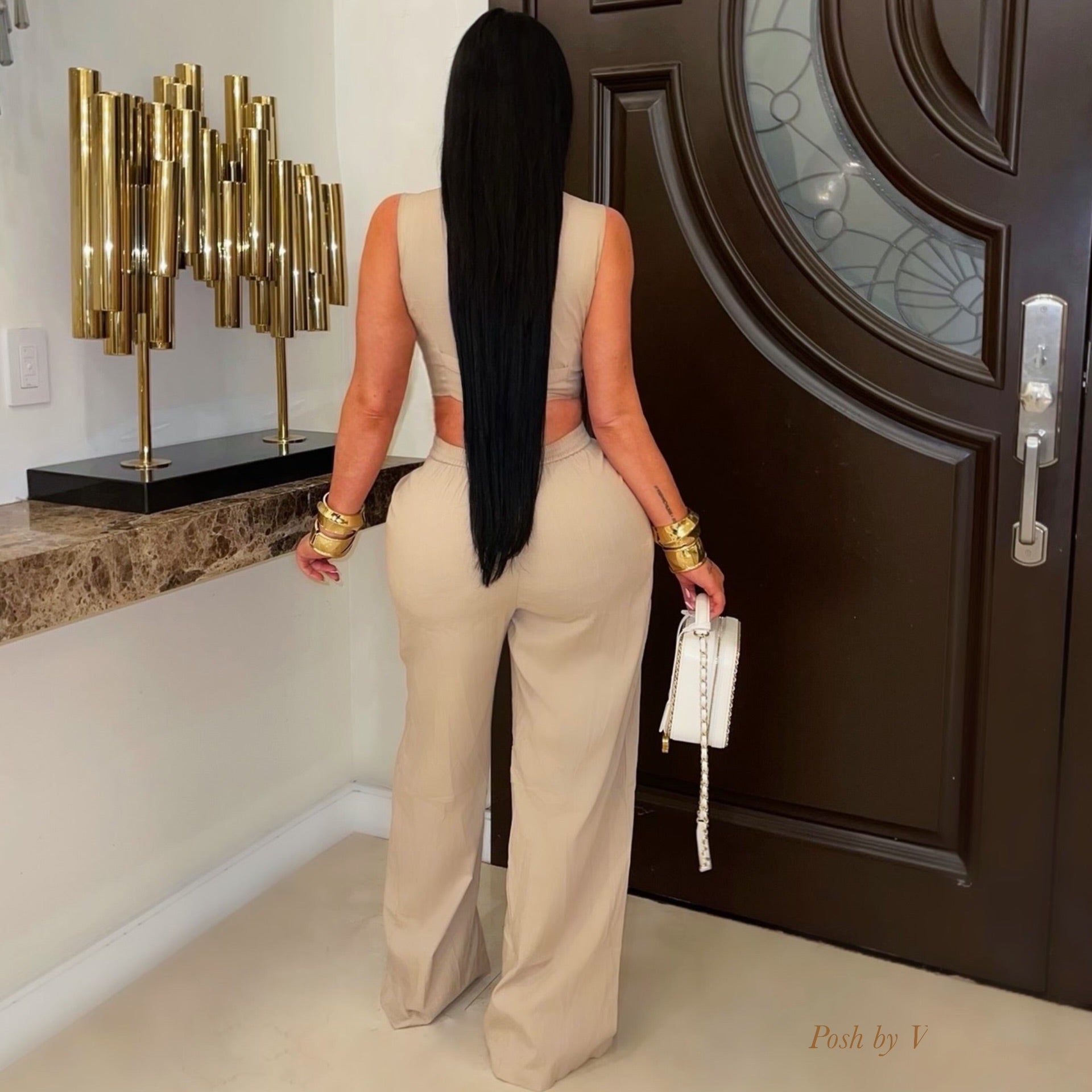 Leva palazzo jumpsuit (khaki)