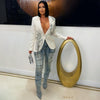 Bijou crystal chain jacket (Ivory/silver)