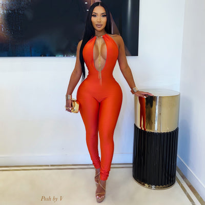 Vinea chain jumpsuit (Black/gold)