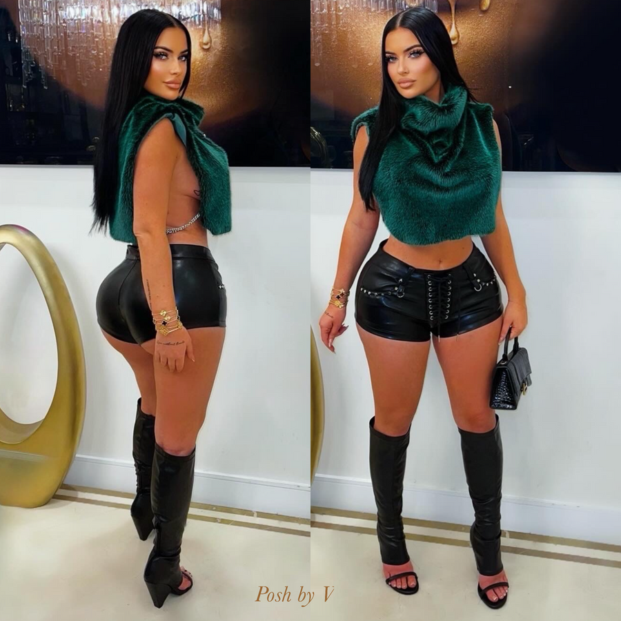 Evali fur top (Green)