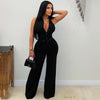 Karen belted jumpsuit (Black)