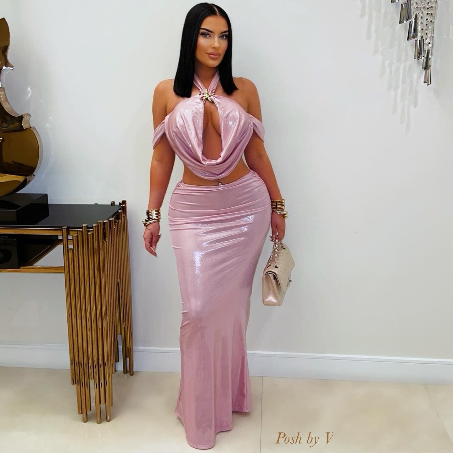 Mermaid glam skirt set (Aqua)