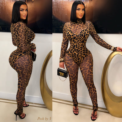 Luxe leopard jumpsuit