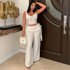 Liv linen pants set (Ivory)