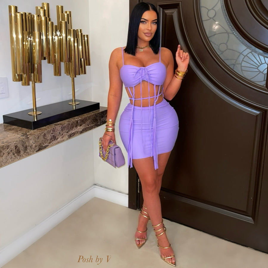 Tenea mini dress (Lilac)