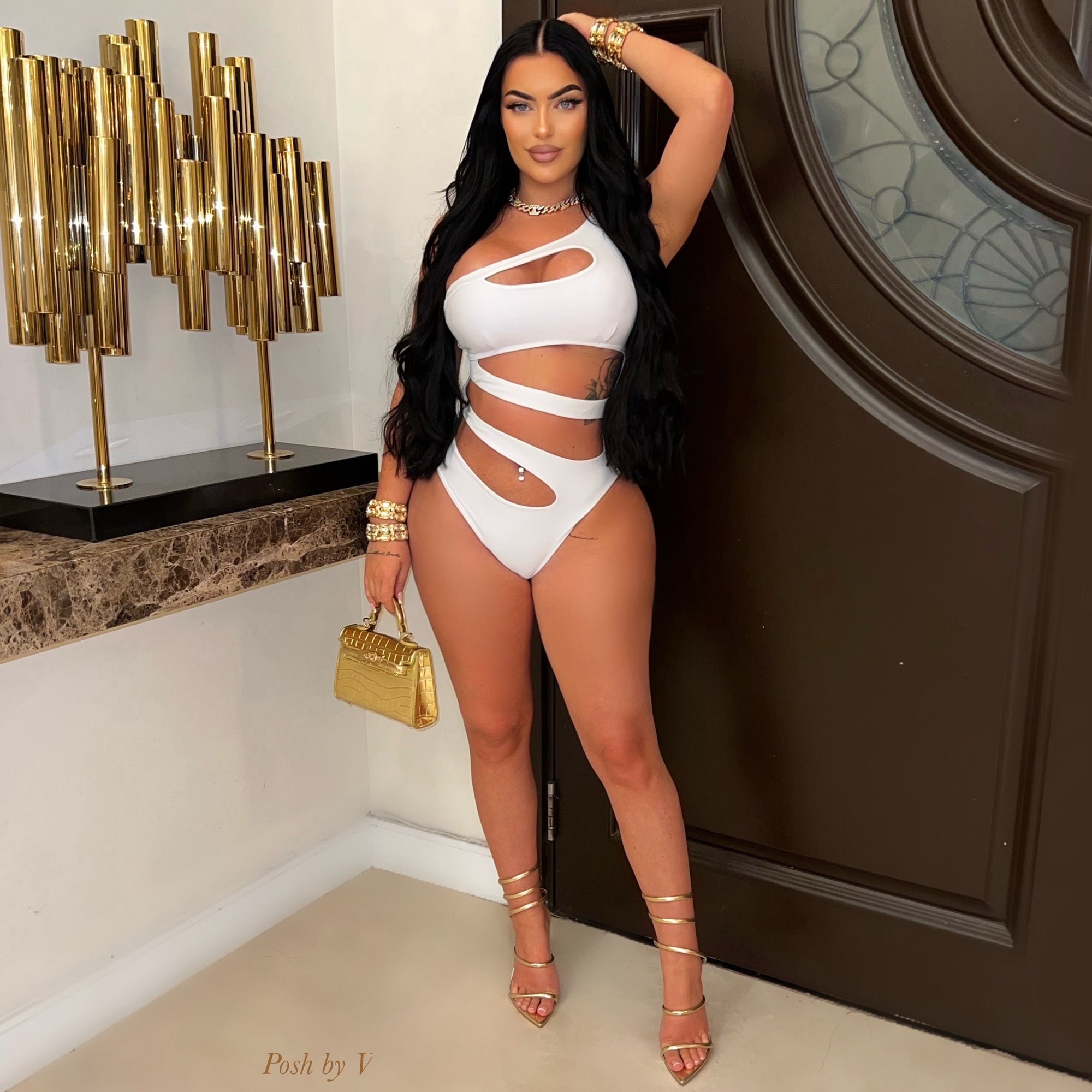 Zika ombré mesh dress (Olive/rust)