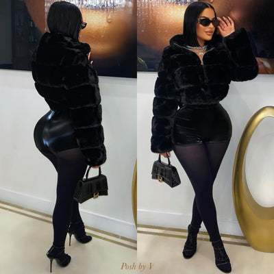 Milan fur jacket (Black)