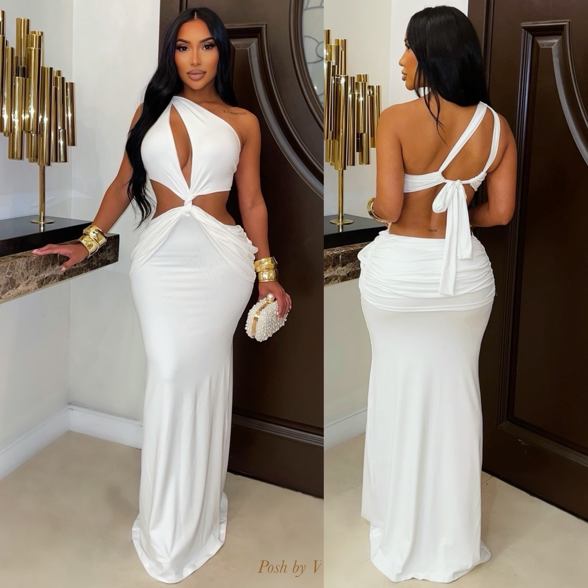 Ayla maxi dress (Brown)