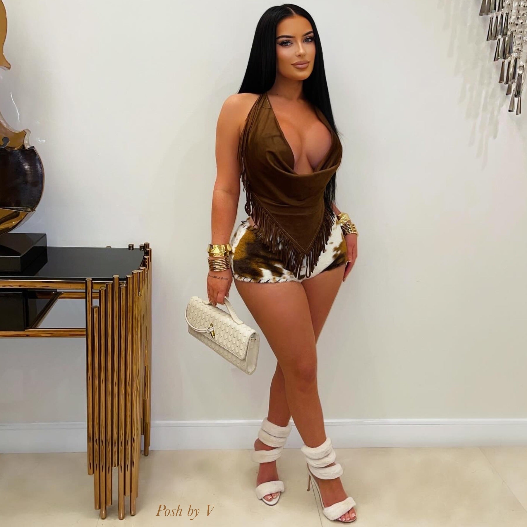 Katra fur jacket (Brown)