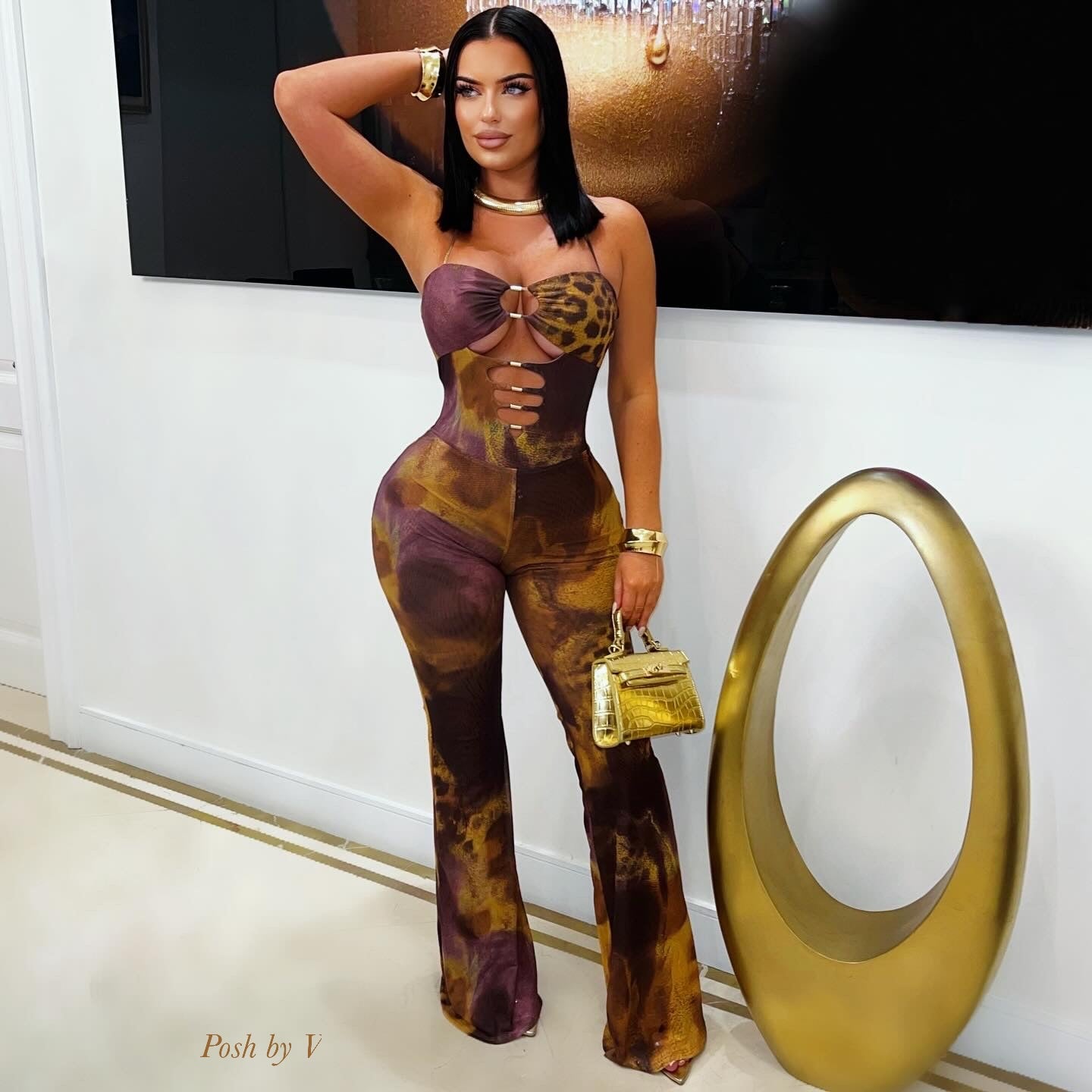 Javae jumpsuit (Brown multi)