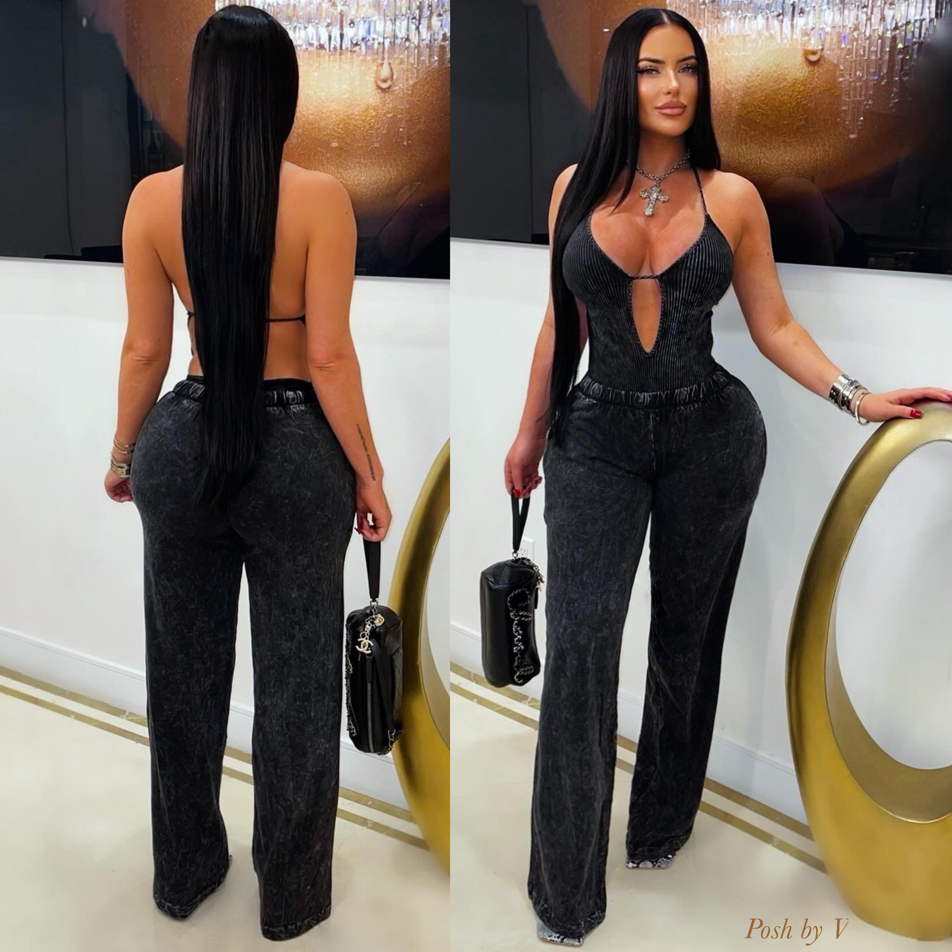 Ultra bodysuit/jogger set (Black)