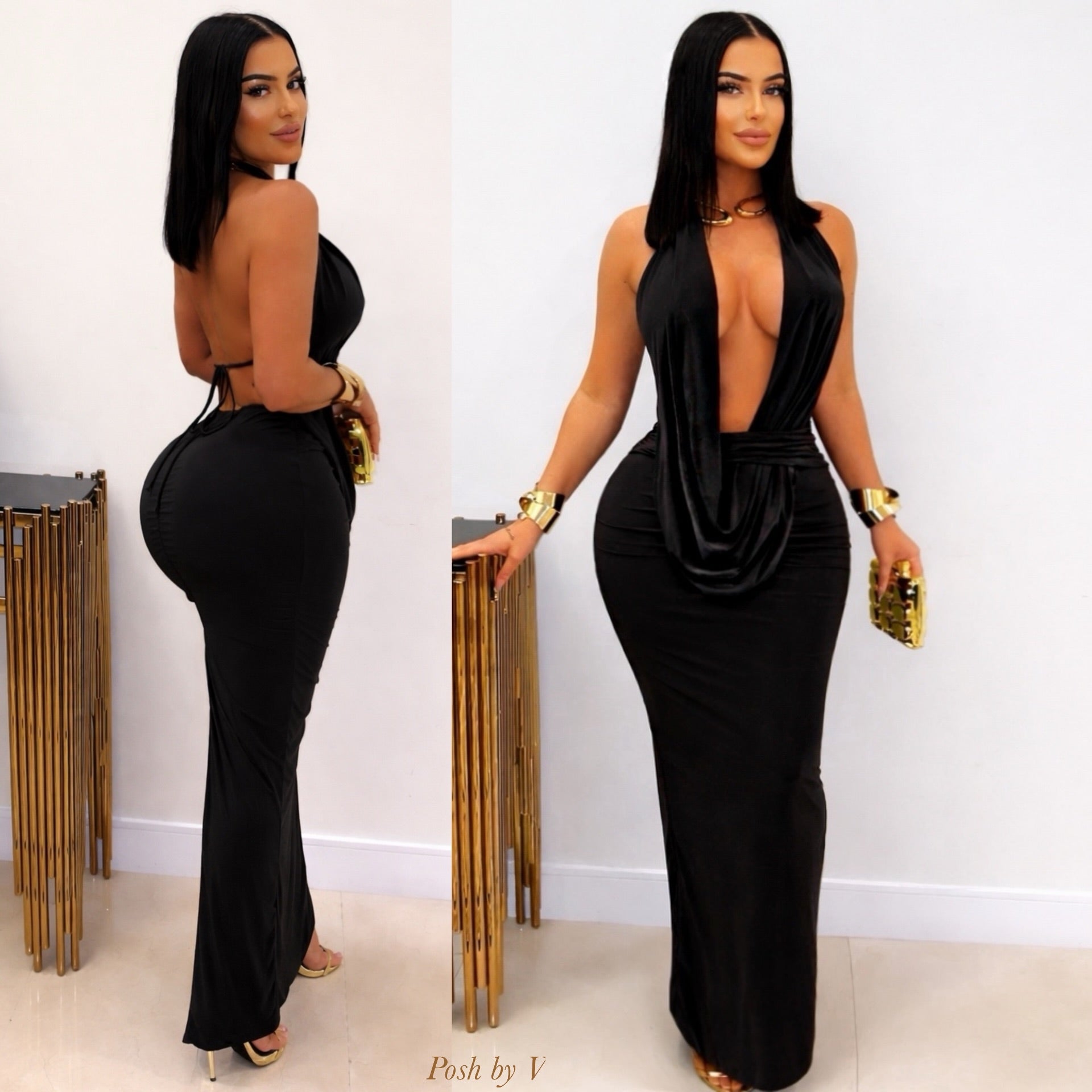 Rumi maxi dress (Black)