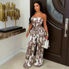 Maria scarf palazzo pants set (white/coco)