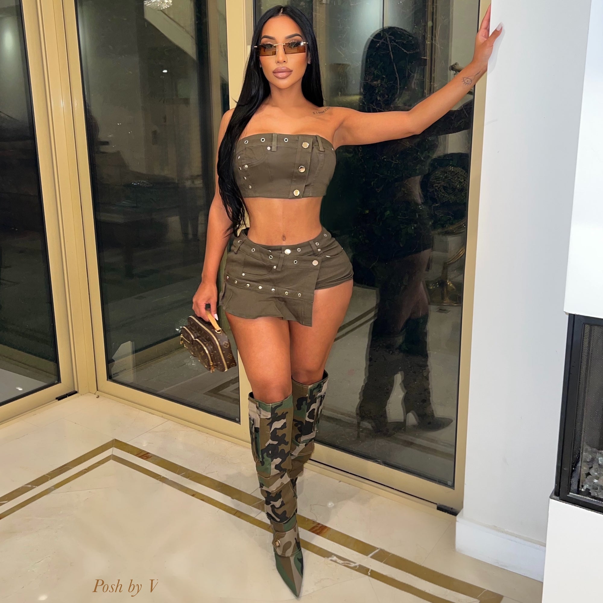 Dime skort set (Olive)