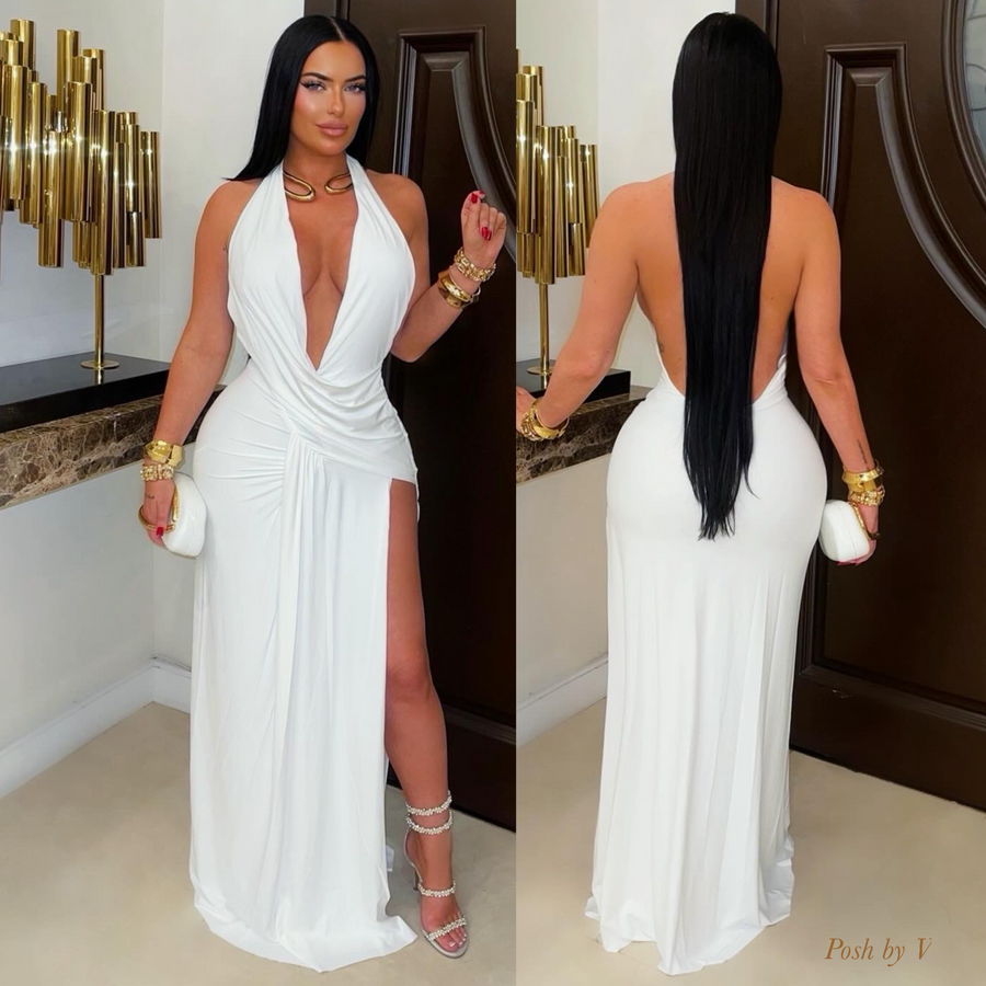 Celina maxi dress (White)