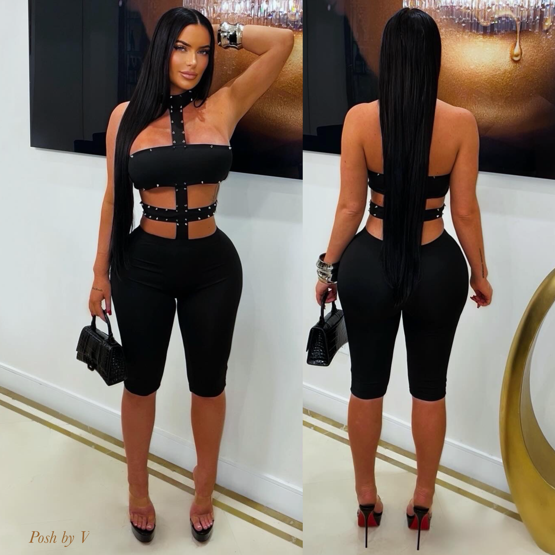 Vibe jumpsuit (Black/silver)