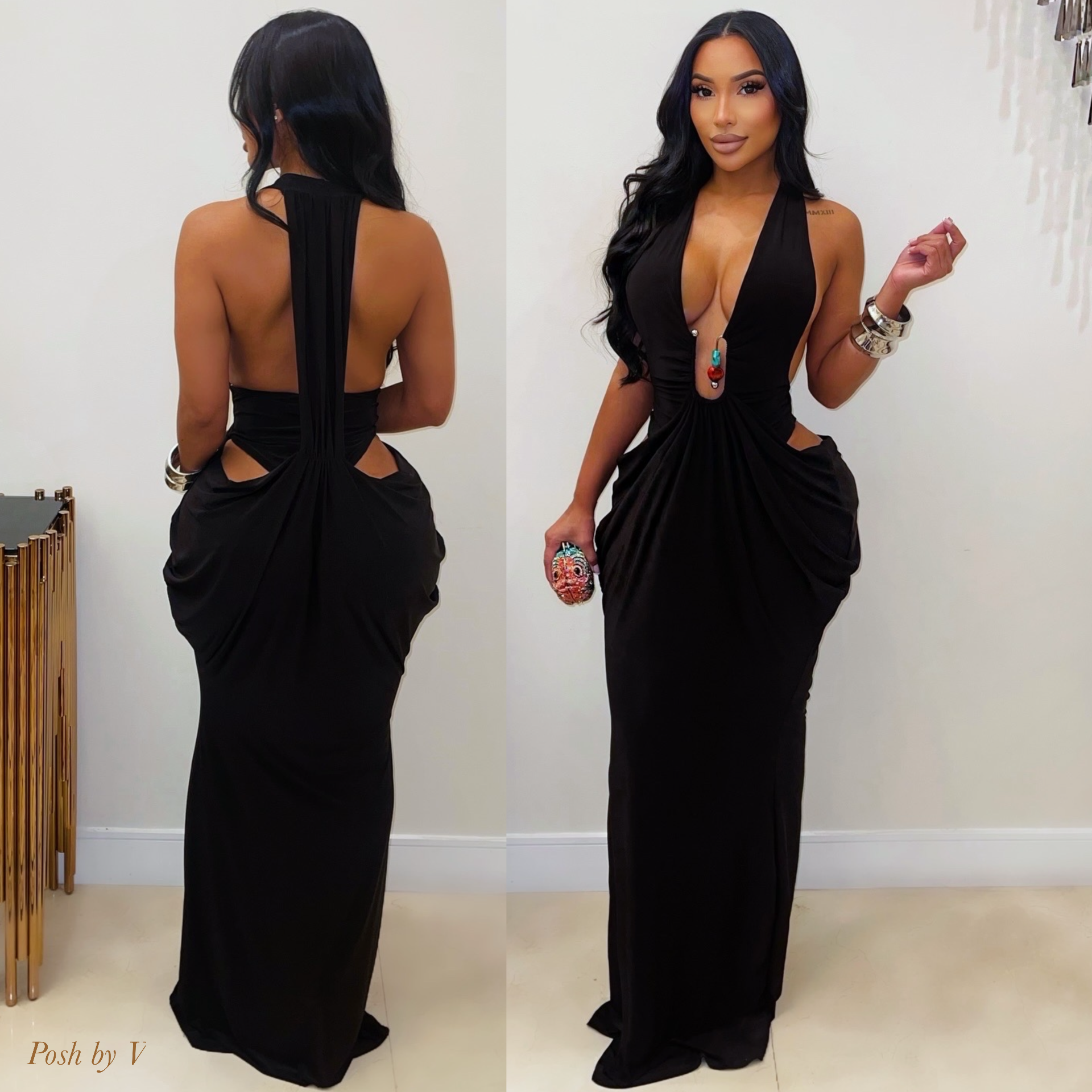 Oluna maxi dress (Black)