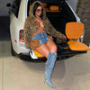 Italy crop fur jacket (Leopard)