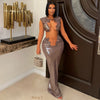 Urea metallic skirt set (Nude)