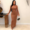 Malia mesh maxi dress (Brown)