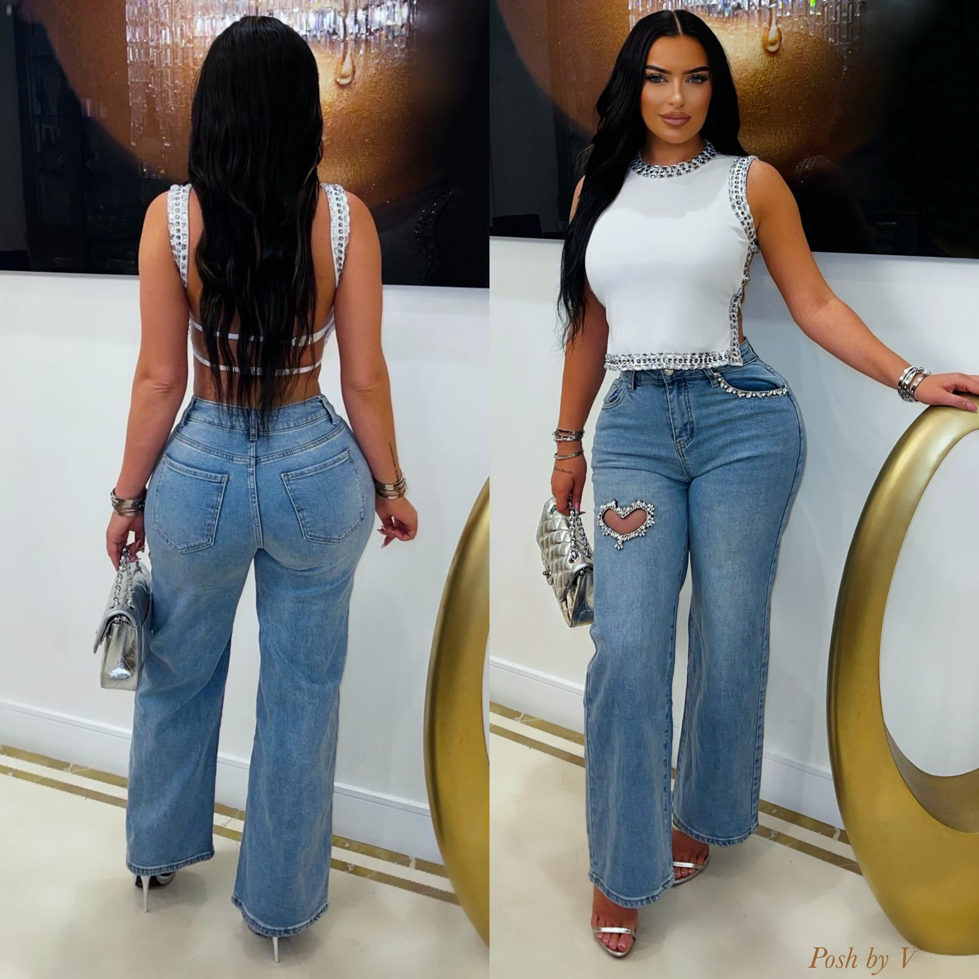 Forever heart jeans (Blue)