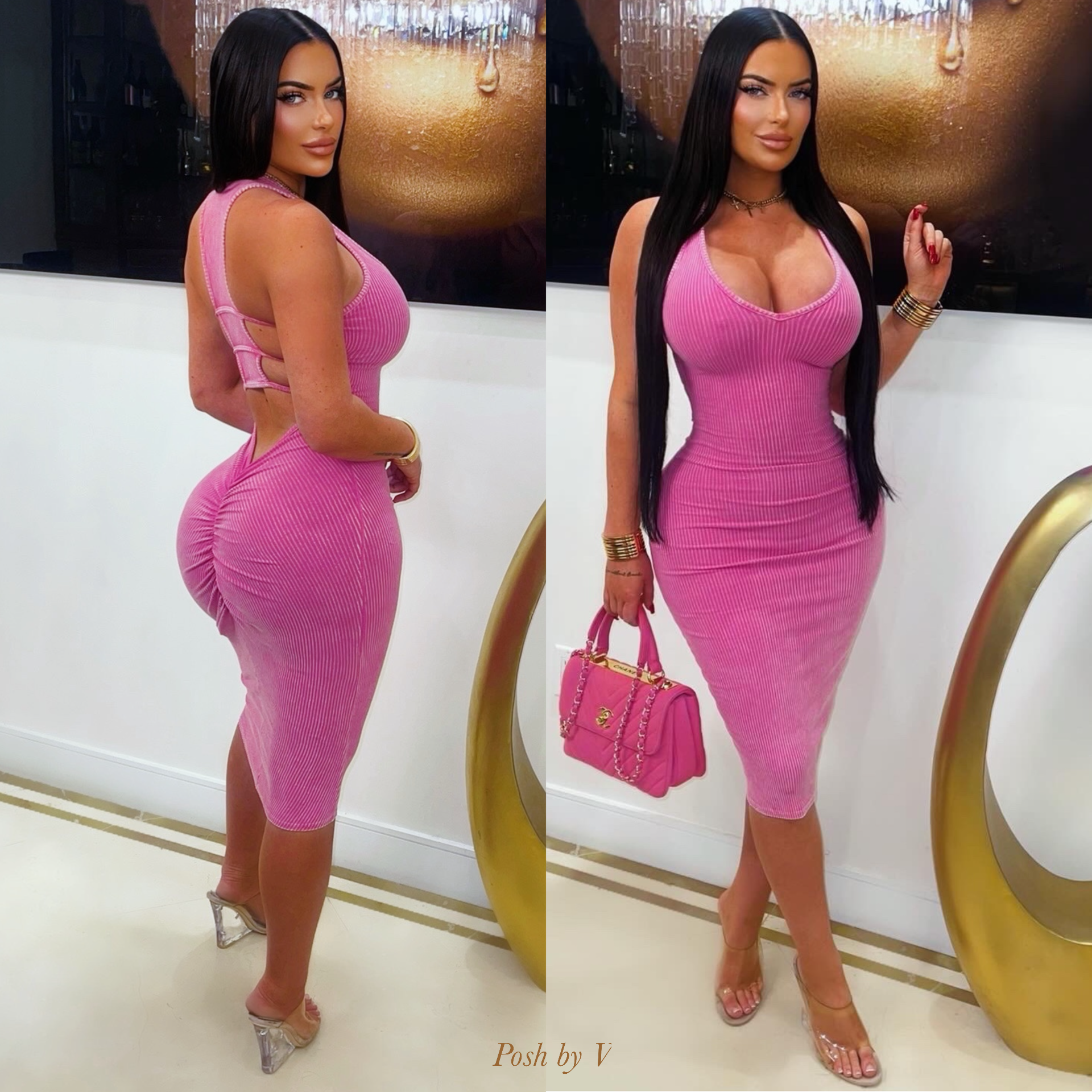 Kura rib dress (Pink)