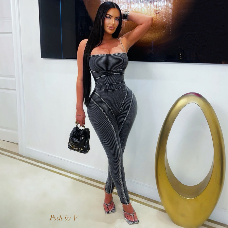 Cisse rib jumpsuit (Black)