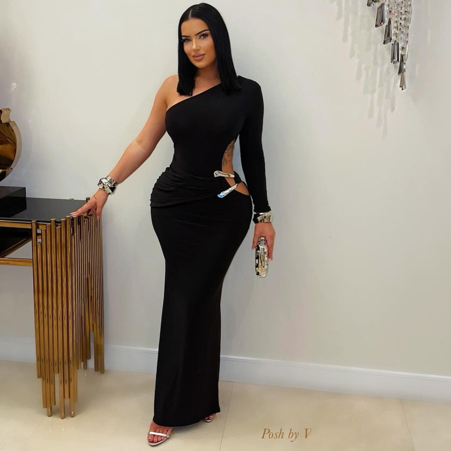 Ezla maxi dress (Black/silver)