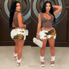 Coco fur mini skirt (Cream/brown)