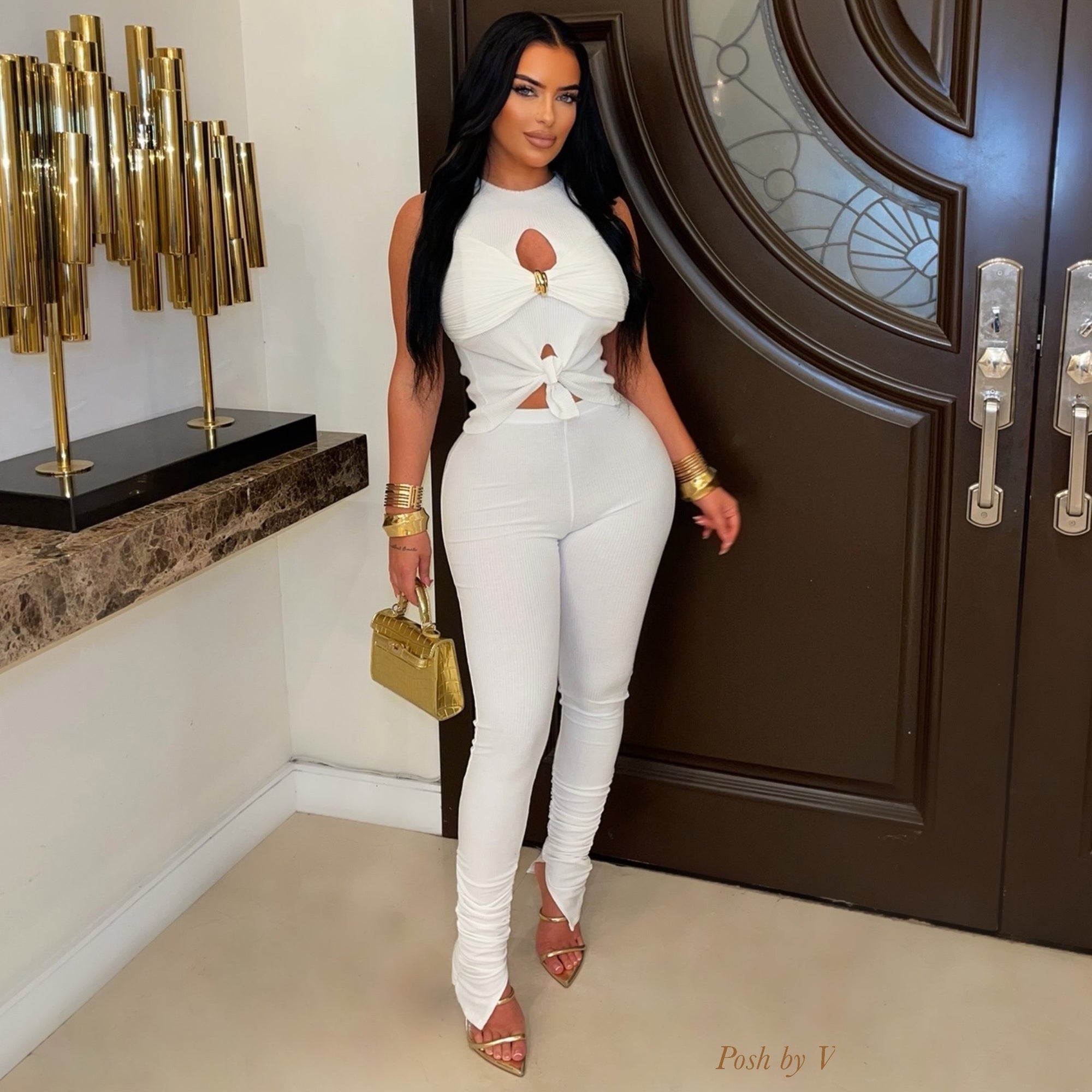 Coi ribbed leggings (Ivory)