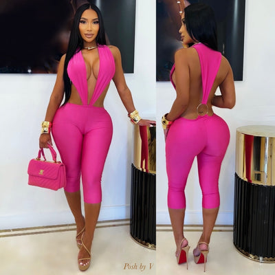 Teyan V jumpsuit (Pink)