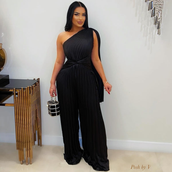 Georgina palazzo jumpsuit (Black) - Posh By V