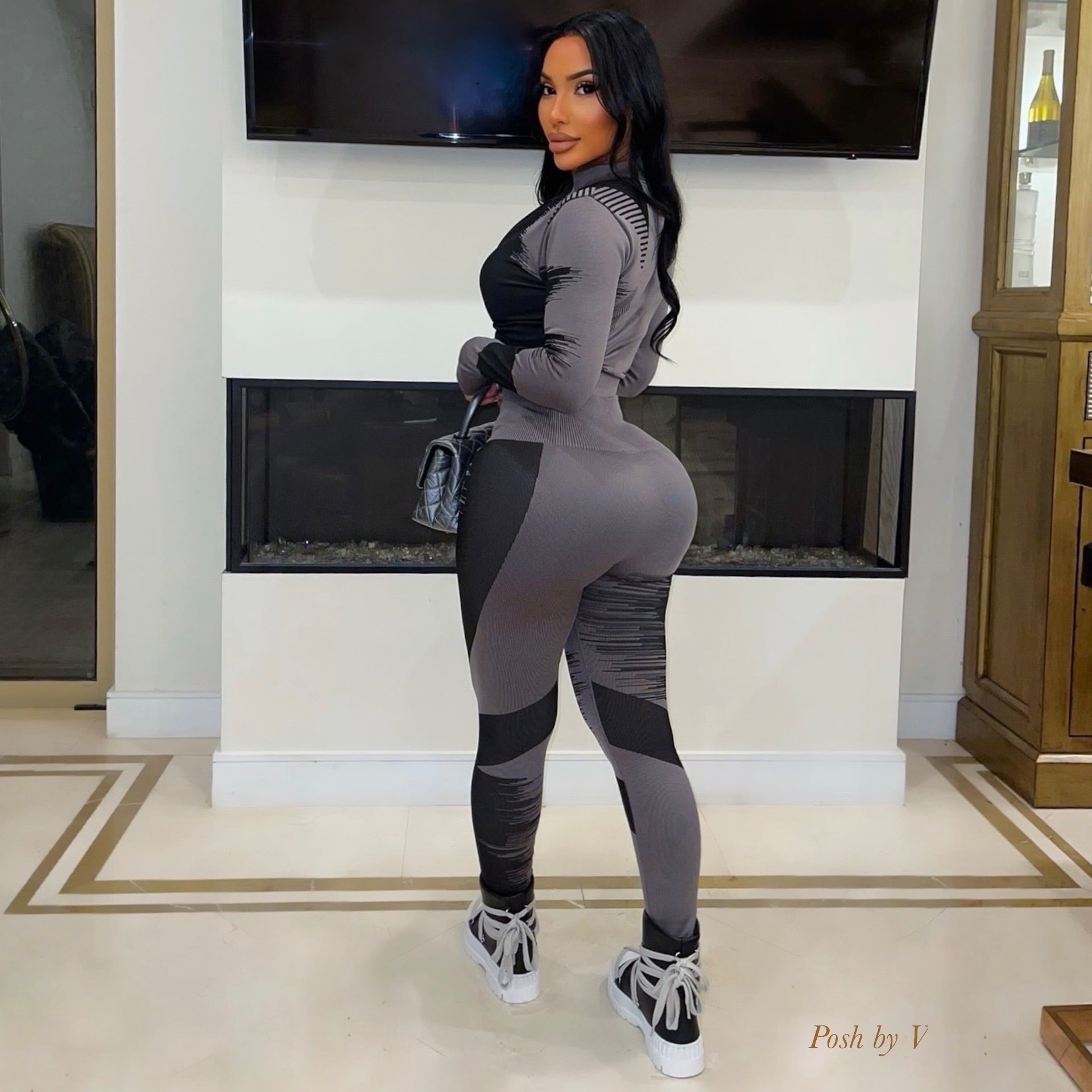 Dija sport leggings set (Black/grey)