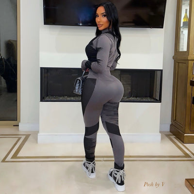 Dija sport leggings set (Black/grey)