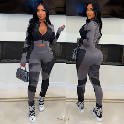 Dija sport leggings set (Black/grey)