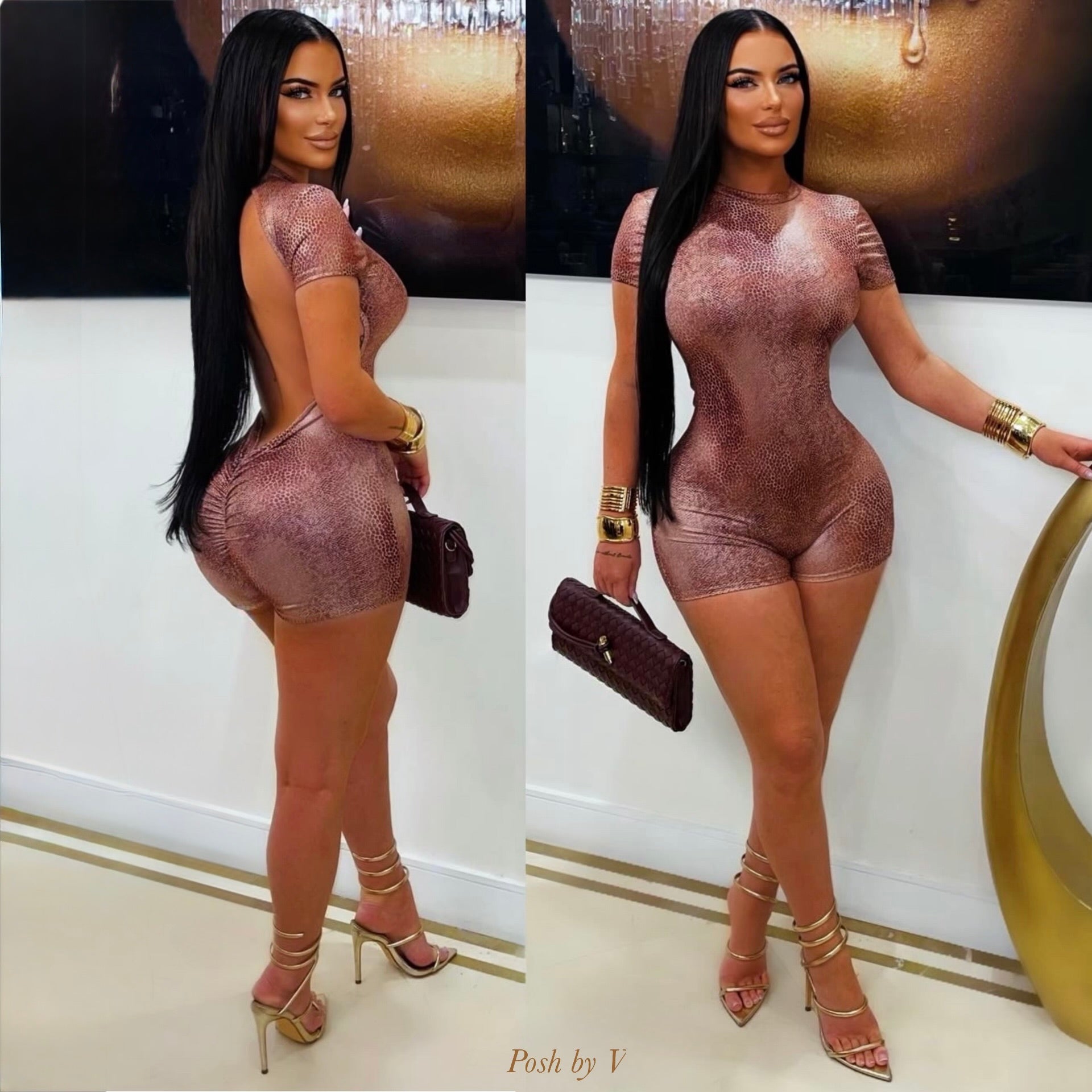 Silo snake romper (Wine)