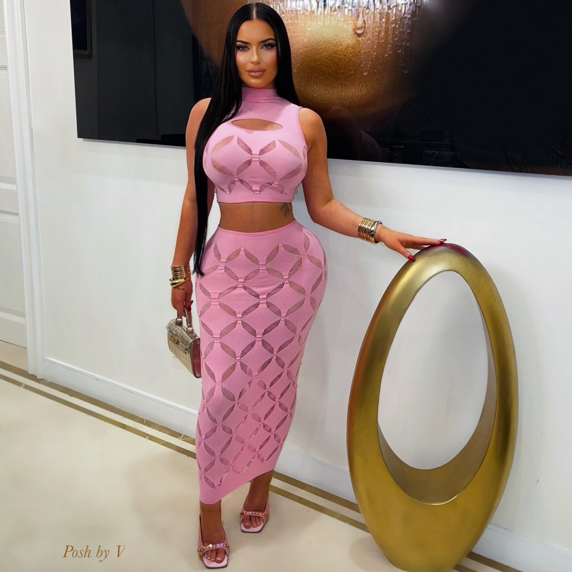 Pyra skirt set (Pink)