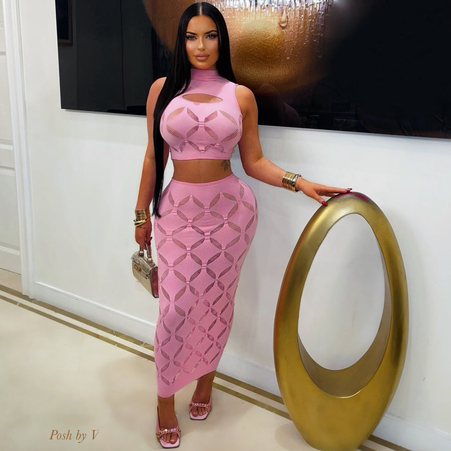 Pyra skirt set (Pink)