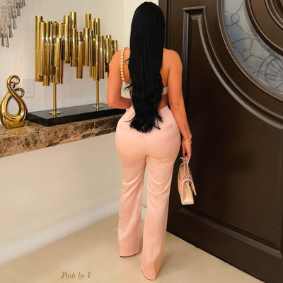 Setai pearl pants set (Blush)