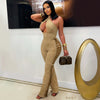 Western laced jumpsuit (Nude/brown)